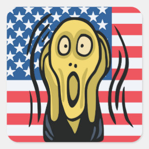 Sticker Carré Scream American