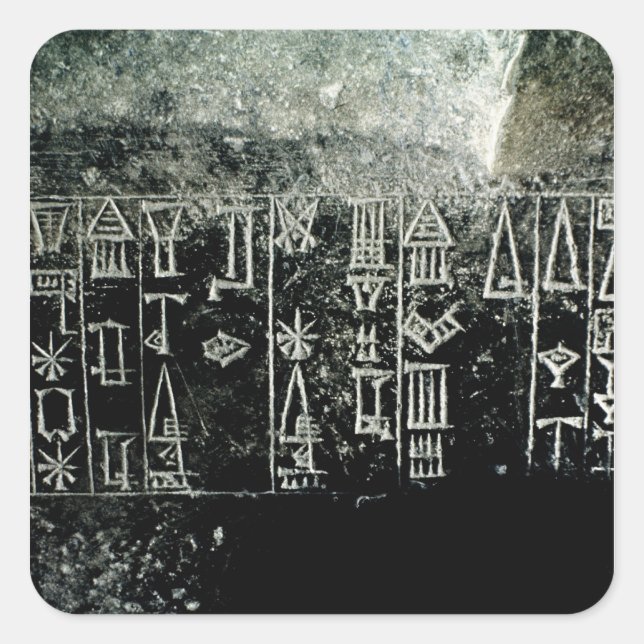 Sticker Carré Script Cuneiform (Devant)