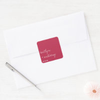 Script moderne Viva Magenta Mariage minimaliste