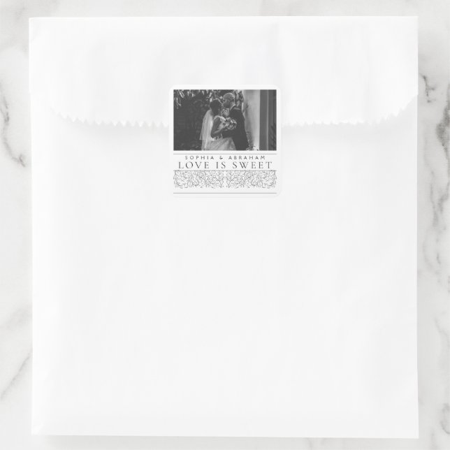 Sticker Carré Scrolling officiel Feuille Photo Love is Sweet (Sac)