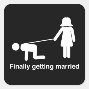 Sticker Carré Se marier enfin