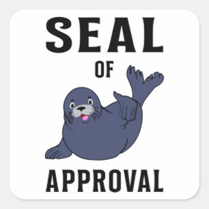Sticker Carré Seal Vie marine Animal mignon Seals Seals Lover Ca
