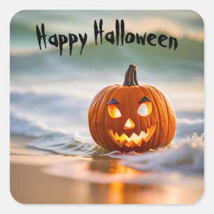 Sticker Carré Seashore Halloween Jack-o-Lantern