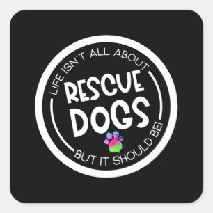 Sticker Carré Secourir Chien Recherche Chien Service Chien Paw C