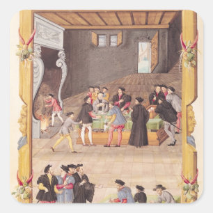 Sticker Carré Secrétaire de notaires et du Roi