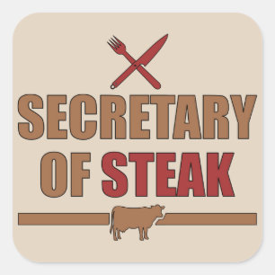 Sticker Carré Secrétaire Steak
