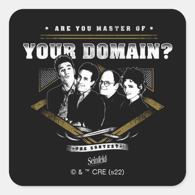 Sticker Carré Seinfeld | Êtes-vous maître de votre domaine? (Devant)
