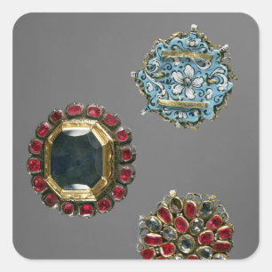 Sticker Carré Sélection de broches costumées