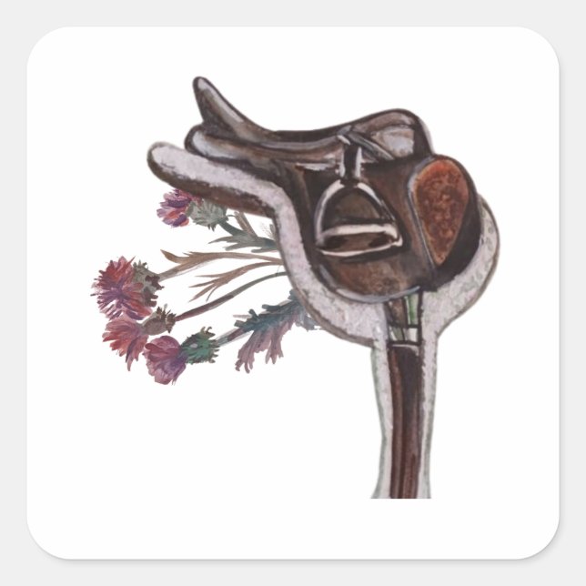 Sticker Carré selle de chardon (Devant)