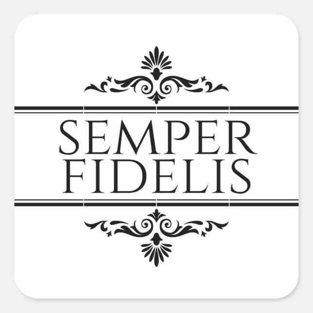 Sticker Carré Semper Fidelis (Devant)