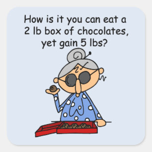 Sticker Carré Sens de chocolat