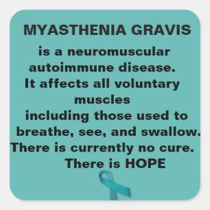 Sticker Carré Sensibilisation à Myasthenia Gravis