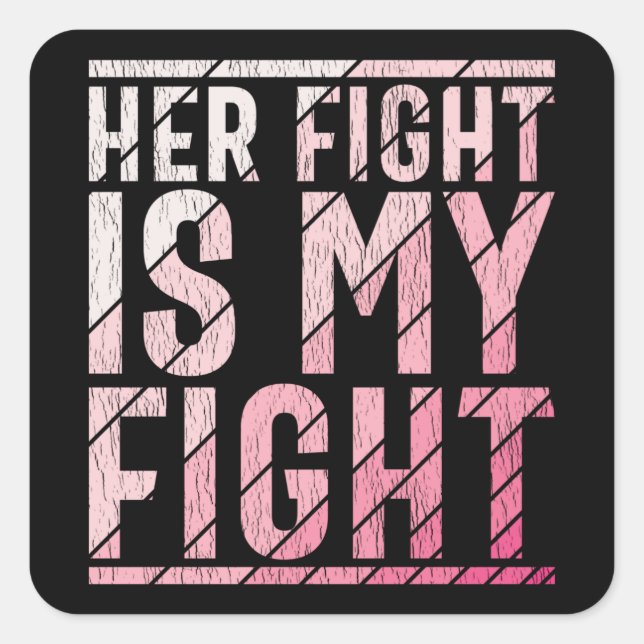 Sticker Carré Sensibilisation au cancer du sein mère fille soeur (Devant)