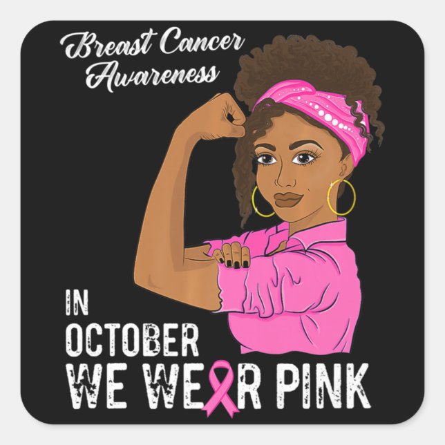 Sticker Carré Sensibilisation Des Femmes Au Cancer Du Sein En Oc (Devant)