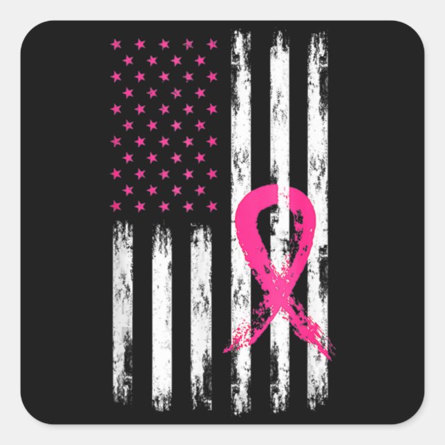 Sticker Carré Sensibilisation des femmes au cancer du sein Vinta (Devant)