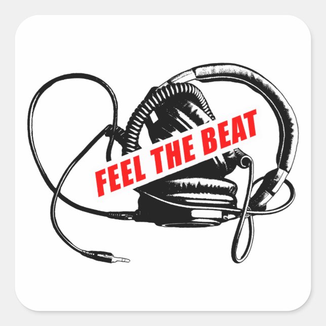 Sticker Carré Sentez la musique : Concept Graphic Print (Devant)