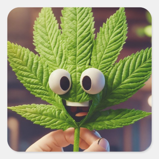 Sticker Carré "Sentez-vous vert : laissez-moi seul" ? (Devant)