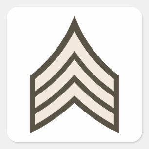 Sticker Carré Sergent d'armée