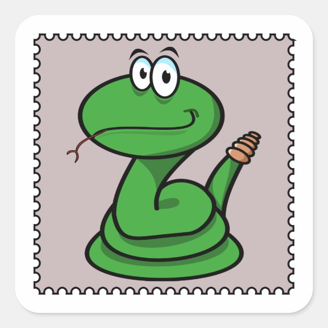 Sticker Carré Serpent de bétail (Devant)