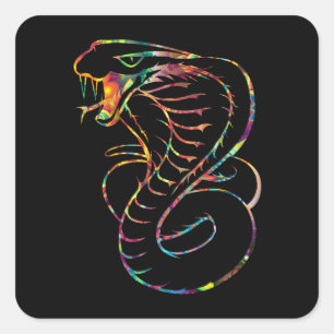 Sticker Carré Serpent de King Cobra