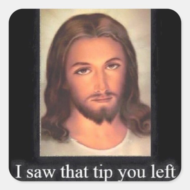 Sticker Carré Serveurs/Bartender Mettez-les partout ! (Devant)