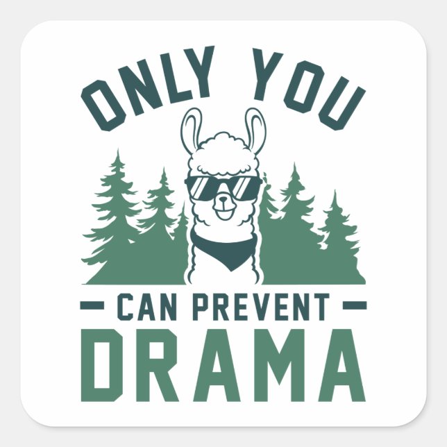 Sticker Carré Seule la prévention du drame (Devant)