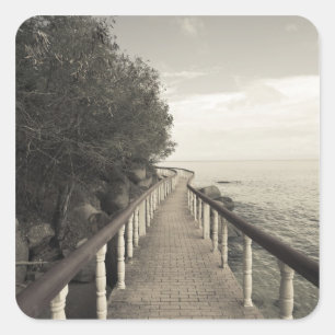 Sticker Carré Seychelles, Praslin Island, Anse Bois de Rose,