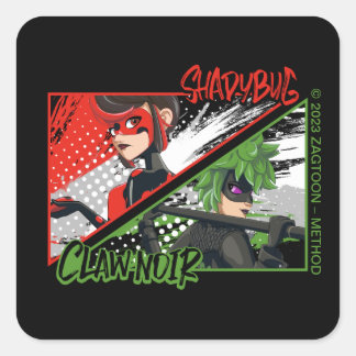 Sticker Carré Shadybug et Noir glacé