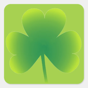 Sticker Carré Shamrock de la Saint Patrick