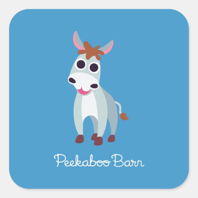 Sticker Carré Shane l'âne (Devant)