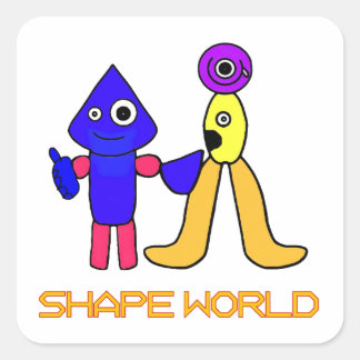 Sticker Carré Shape World