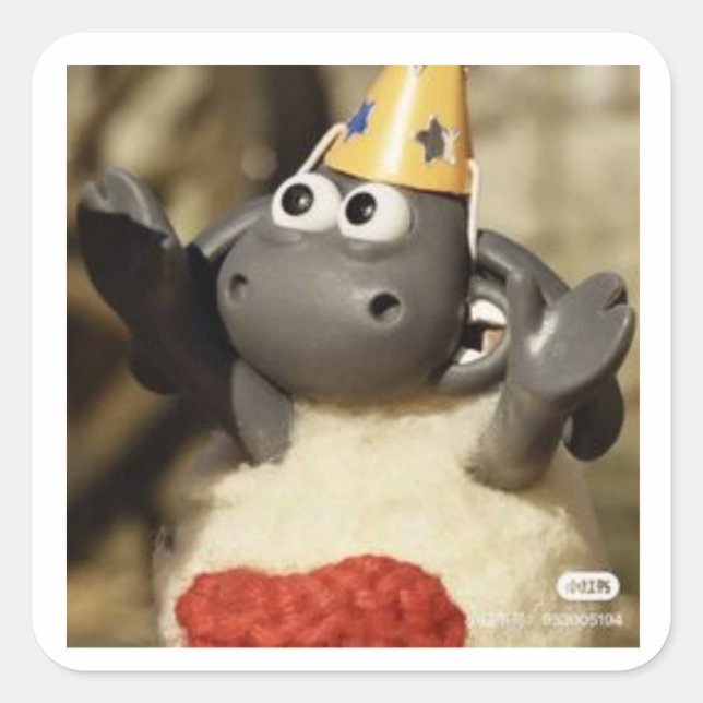 Sticker Carré Shaun (Devant)