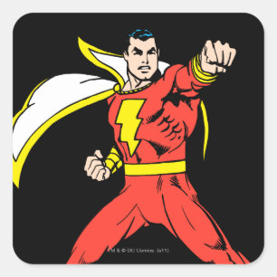 Sticker Carré Shazam prêt à combattre