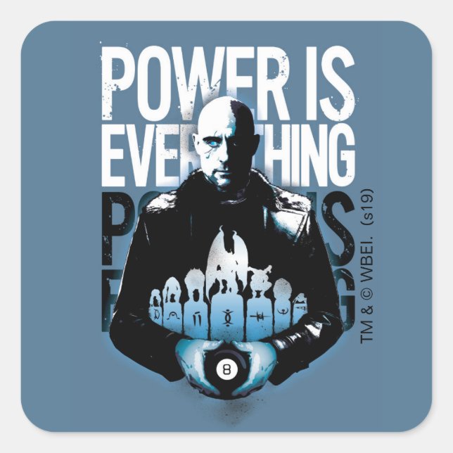 Sticker Carré SHAZAM ! | Sivana "Le pouvoir est tout" (Devant)