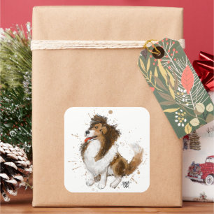 Sticker Carré Sheldon the Sheltie