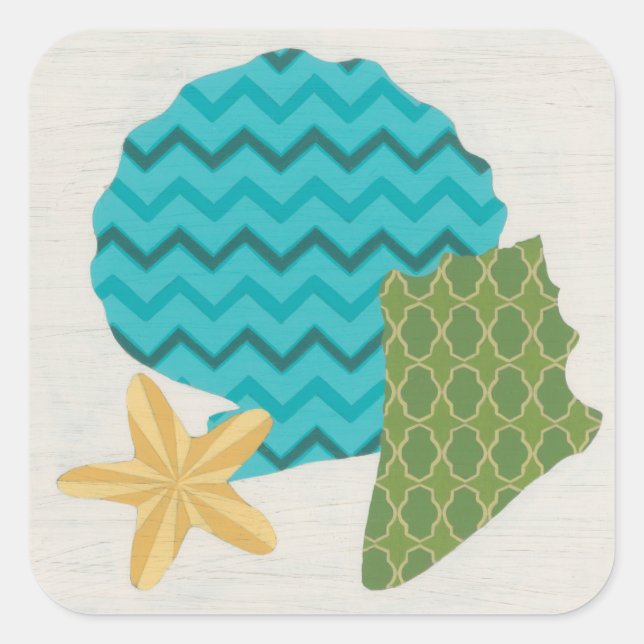 Sticker Carré Shell Motifs II (Devant)