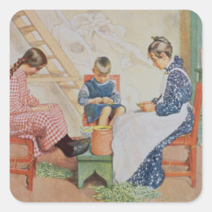 Sticker Carré Shelling Peas, pub dans 'Lasst Licht Hinin'(`Let i