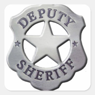 Sticker Carré Sheriff adjoint
