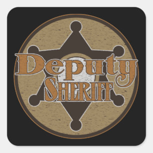 Sticker Carré Sheriff adjoint vintage