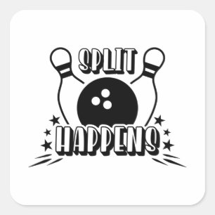Sticker Carré Shirling Bowling de Split Happens