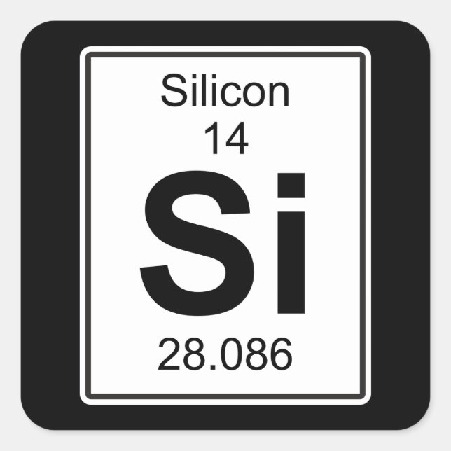 Sticker Carré Si - Silicon (Devant)