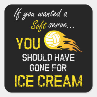 Sticker Carré Si Vous Recherché Une Crème De Glace Soft Sert - V