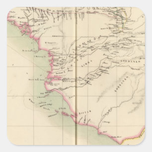 Sticker Carré Sierra Leone de Guinée de la Guinée-Bissau,