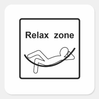 Sticker Carré Signal de zone de relaxation