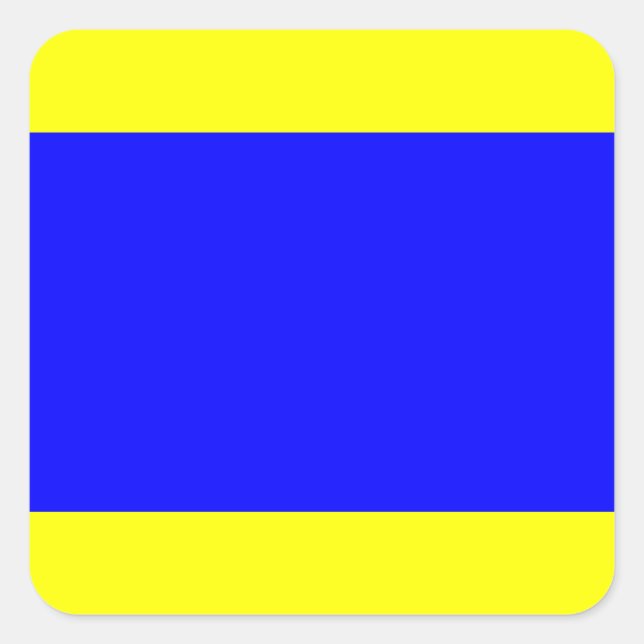 Sticker Carré Signal d'indicateur nautique D (Delta) (Devant)