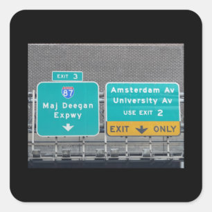 Sticker Carré Signal Interstate 87 Major Deegan Expressway sur I