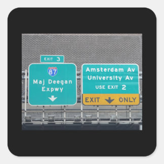 Sticker Carré Signal Interstate 87 Major Deegan Expressway sur I