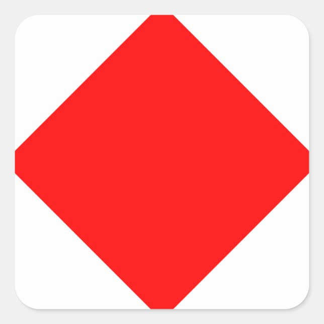 Sticker Carré Signal Nautique F (Foxtrot) (Devant)