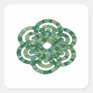 Sticker Carré Signature Green GREEN SPHERE ORBIT Conception d'ét