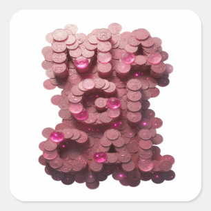 Sticker Carré Signature Rose MEGA Style Vinyl